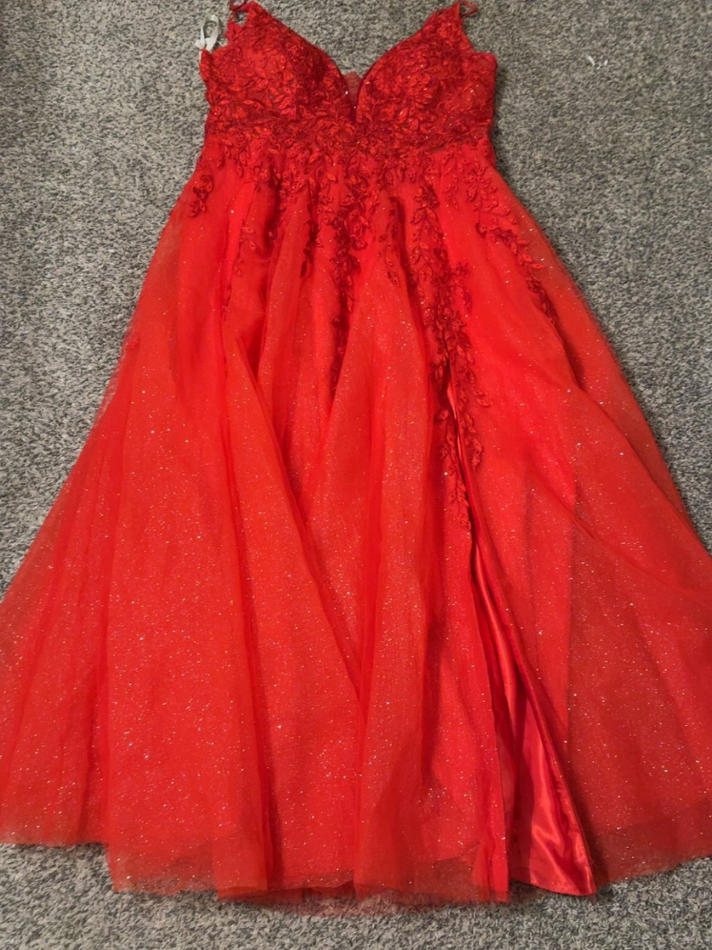 Red Sparkle A-Line Evening Dress - Women prom!!